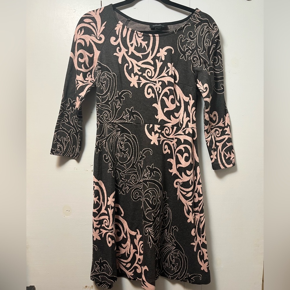 Gray and Pink Dress size small 3/4 length Sleeves